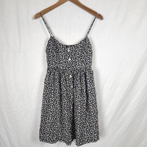 Vintage Y2K The Limited Button Up  Floral Navy White Sleeveless Sundress Small